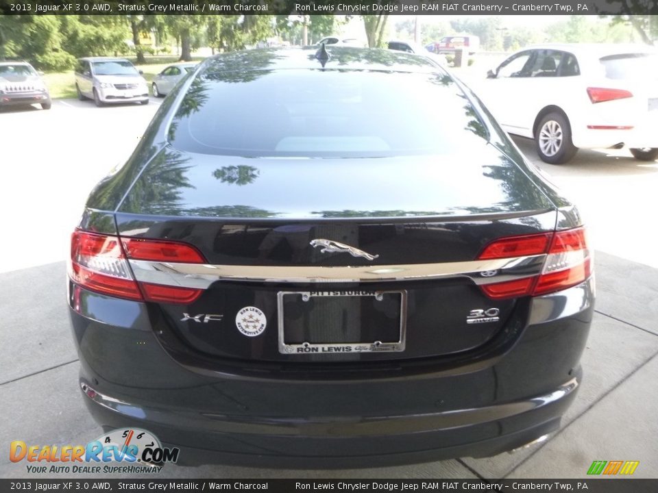 2013 Jaguar XF 3.0 AWD Stratus Grey Metallic / Warm Charcoal Photo #13