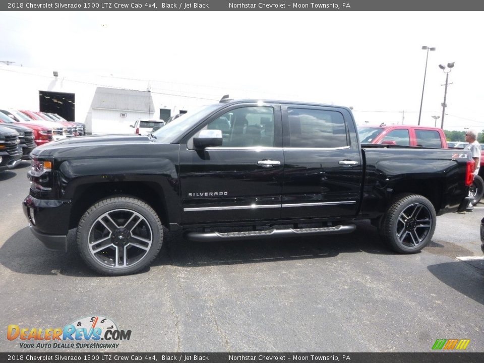 2018 Chevrolet Silverado 1500 LTZ Crew Cab 4x4 Black / Jet Black Photo #2