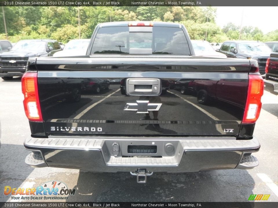 2018 Chevrolet Silverado 1500 LTZ Crew Cab 4x4 Black / Jet Black Photo #4