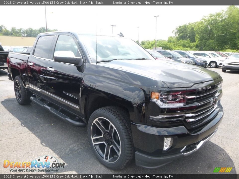 2018 Chevrolet Silverado 1500 LTZ Crew Cab 4x4 Black / Jet Black Photo #6