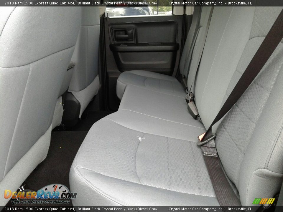 2018 Ram 1500 Express Quad Cab 4x4 Brilliant Black Crystal Pearl / Black/Diesel Gray Photo #10