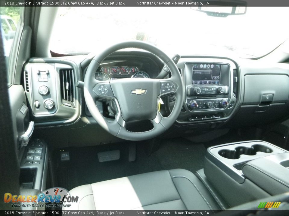 2018 Chevrolet Silverado 1500 LTZ Crew Cab 4x4 Black / Jet Black Photo #13