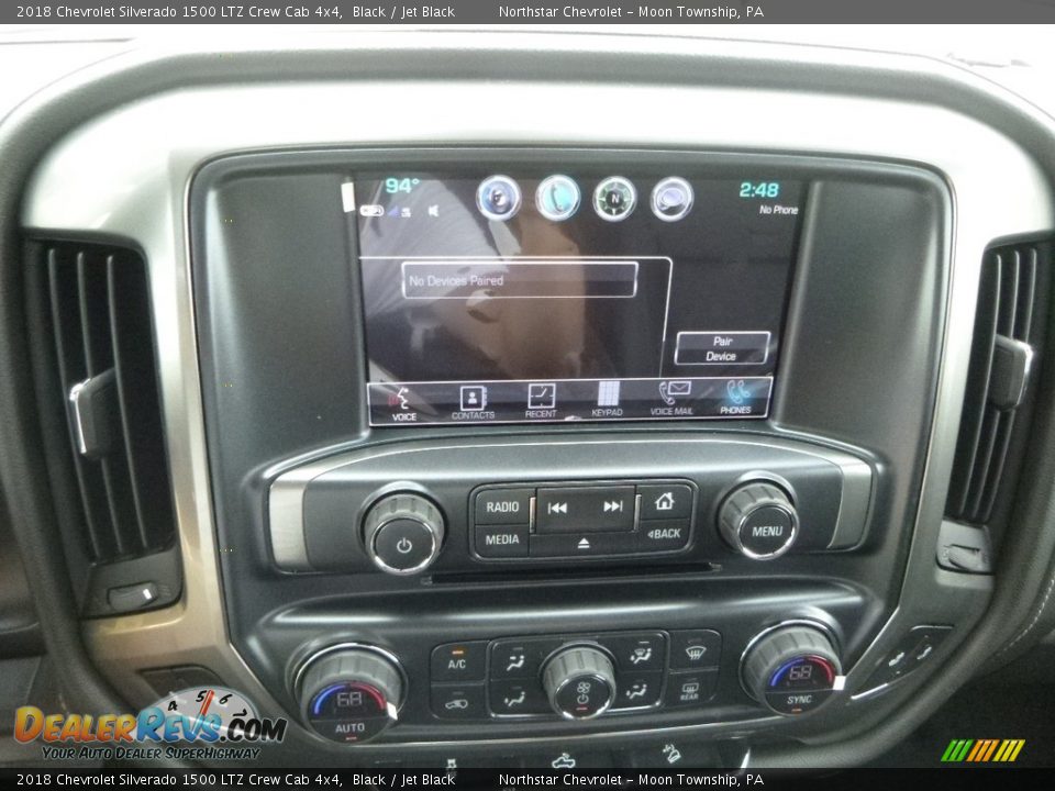 2018 Chevrolet Silverado 1500 LTZ Crew Cab 4x4 Black / Jet Black Photo #17