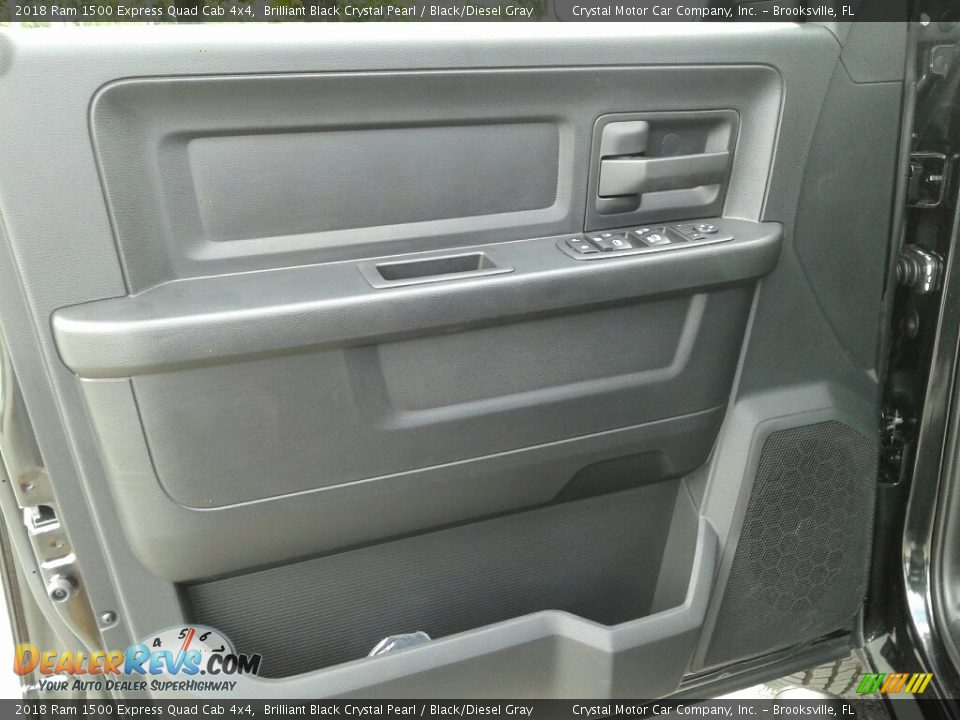 2018 Ram 1500 Express Quad Cab 4x4 Brilliant Black Crystal Pearl / Black/Diesel Gray Photo #17