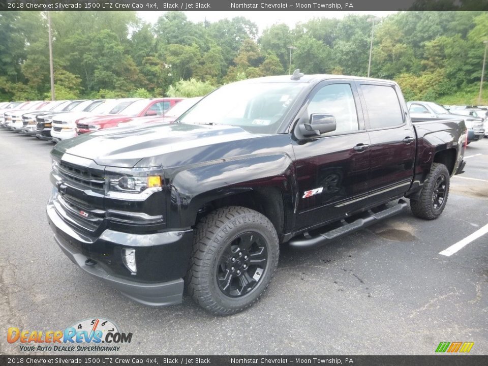 2018 Chevrolet Silverado 1500 LTZ Crew Cab 4x4 Black / Jet Black Photo #1