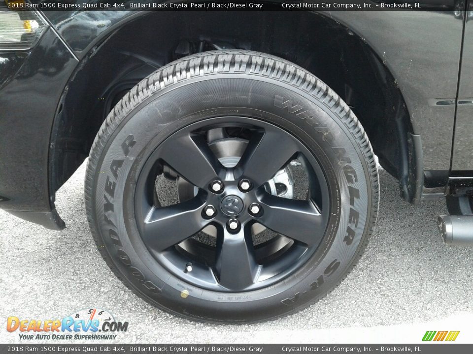 2018 Ram 1500 Express Quad Cab 4x4 Brilliant Black Crystal Pearl / Black/Diesel Gray Photo #20