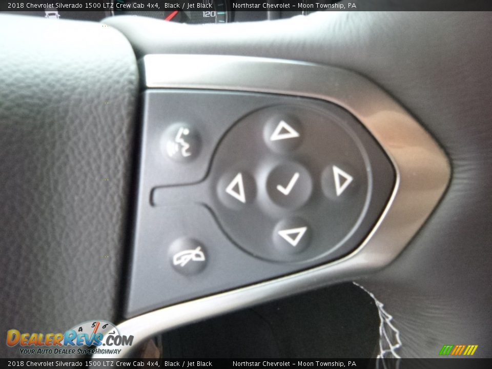 2018 Chevrolet Silverado 1500 LTZ Crew Cab 4x4 Black / Jet Black Photo #18