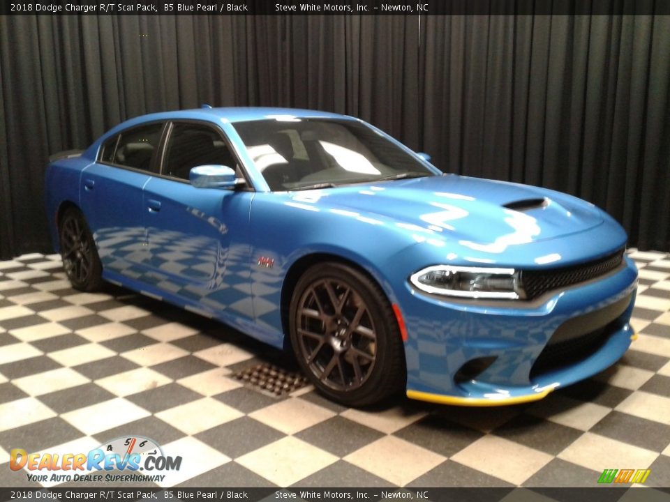 2018 Dodge Charger R/T Scat Pack B5 Blue Pearl / Black Photo #4