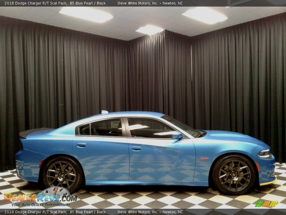 2018 Dodge Charger R/T Scat Pack B5 Blue Pearl / Black Photo #5