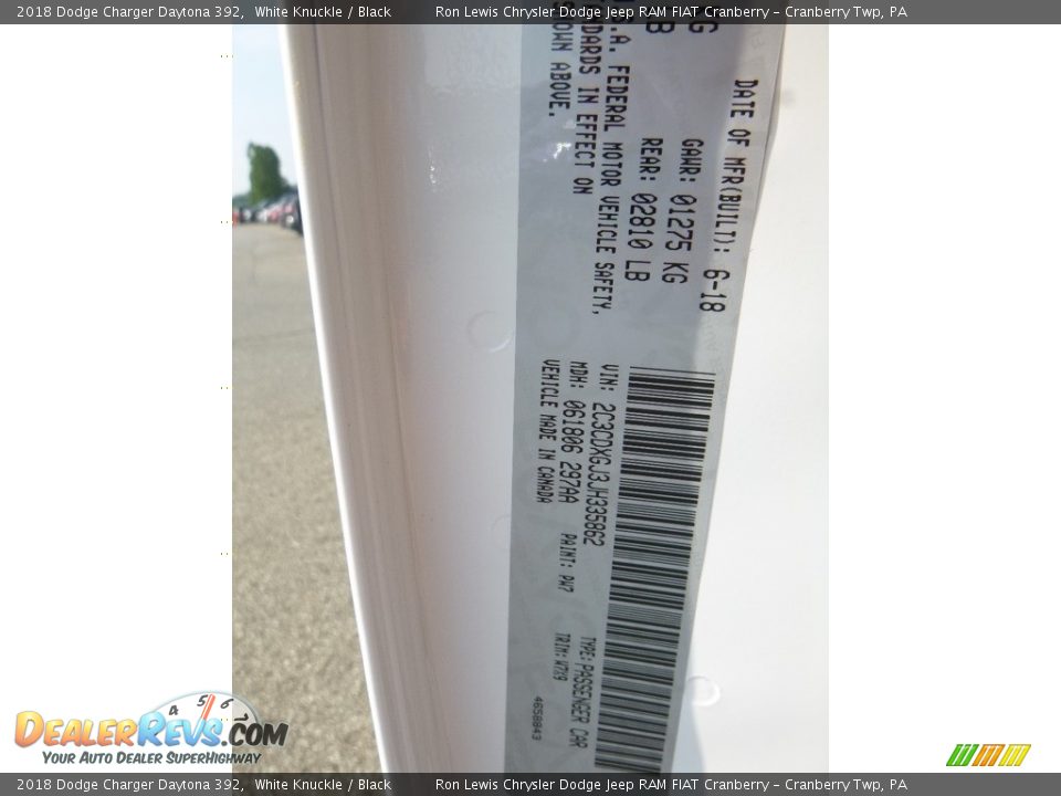 2018 Dodge Charger Daytona 392 White Knuckle / Black Photo #15