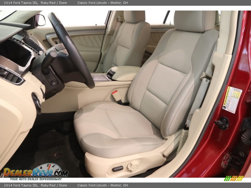 2014 Ford Taurus SEL Ruby Red / Dune Photo #6