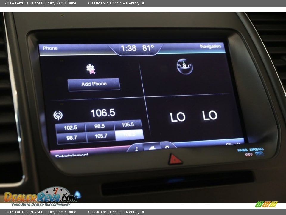 2014 Ford Taurus SEL Ruby Red / Dune Photo #11