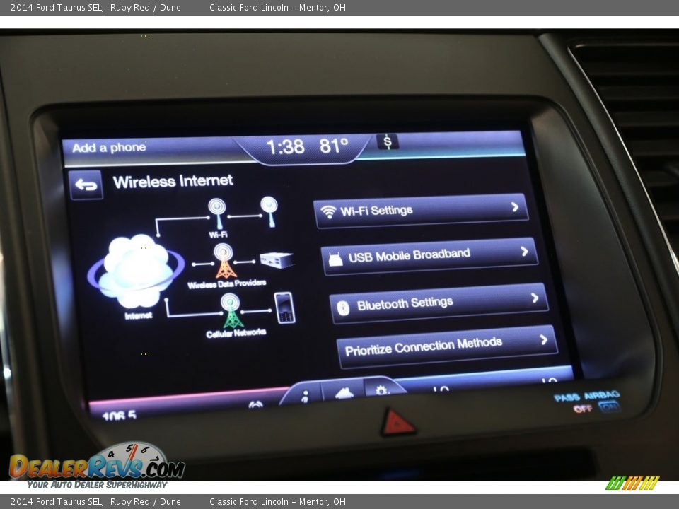 2014 Ford Taurus SEL Ruby Red / Dune Photo #13