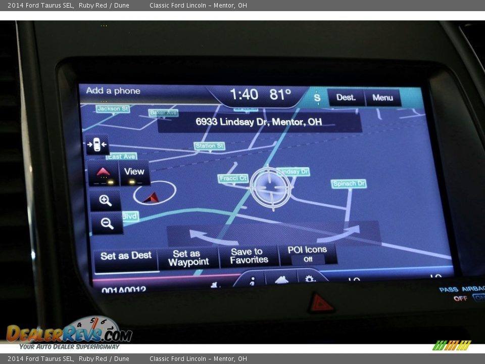 2014 Ford Taurus SEL Ruby Red / Dune Photo #17