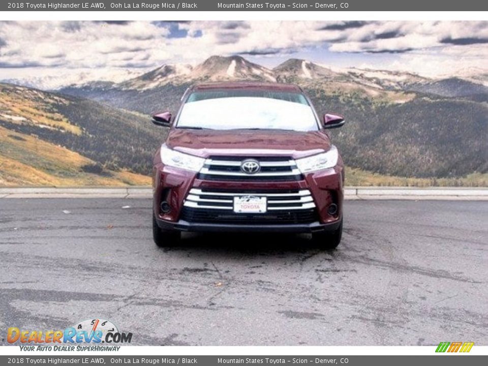 2018 Toyota Highlander LE AWD Ooh La La Rouge Mica / Black Photo #2