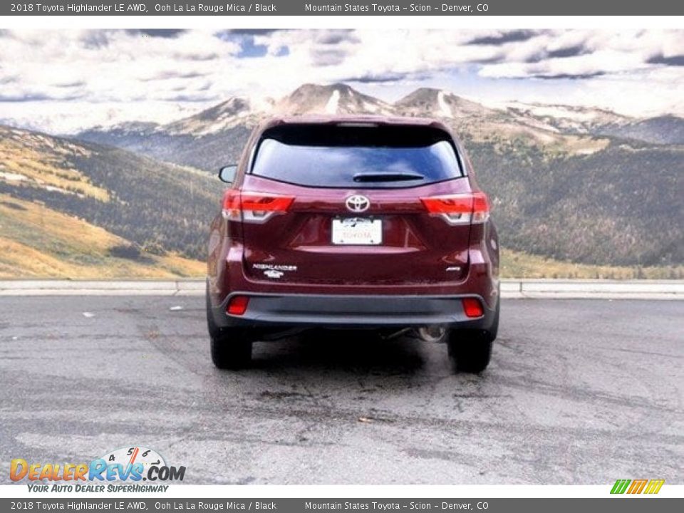 2018 Toyota Highlander LE AWD Ooh La La Rouge Mica / Black Photo #4