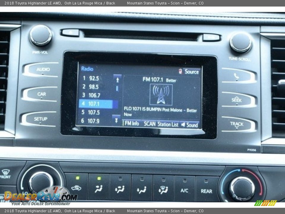 2018 Toyota Highlander LE AWD Ooh La La Rouge Mica / Black Photo #9