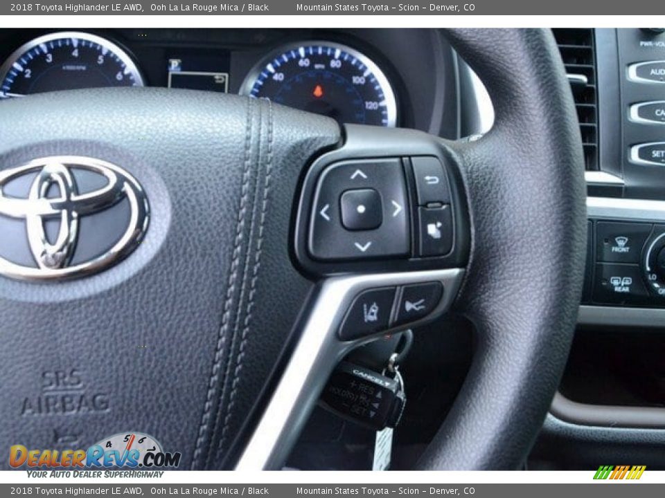 2018 Toyota Highlander LE AWD Ooh La La Rouge Mica / Black Photo #29