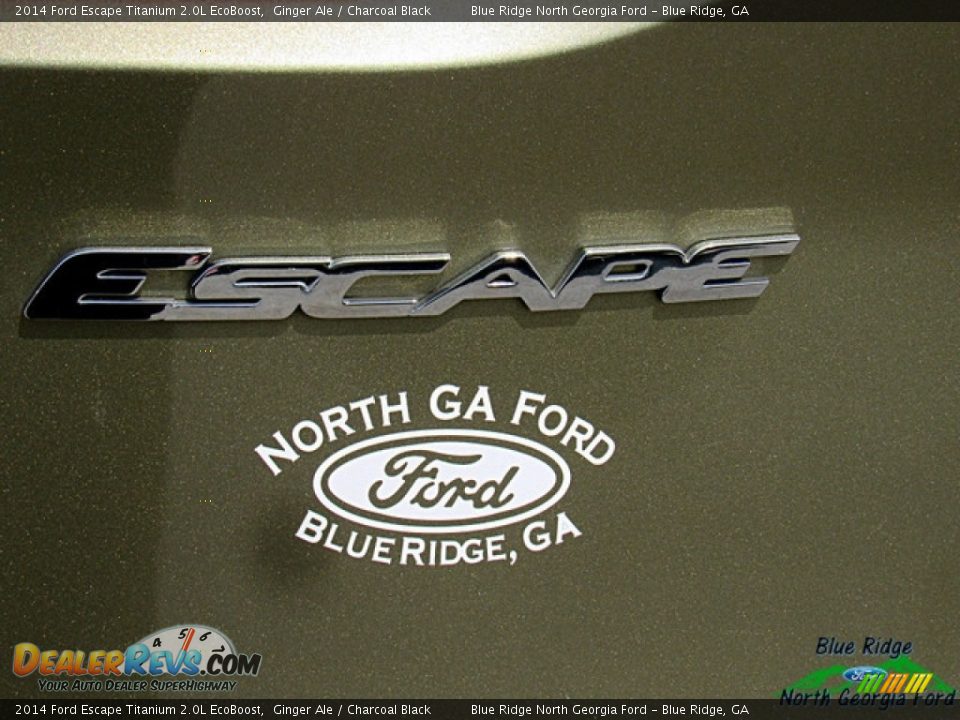 2014 Ford Escape Titanium 2.0L EcoBoost Ginger Ale / Charcoal Black Photo #35