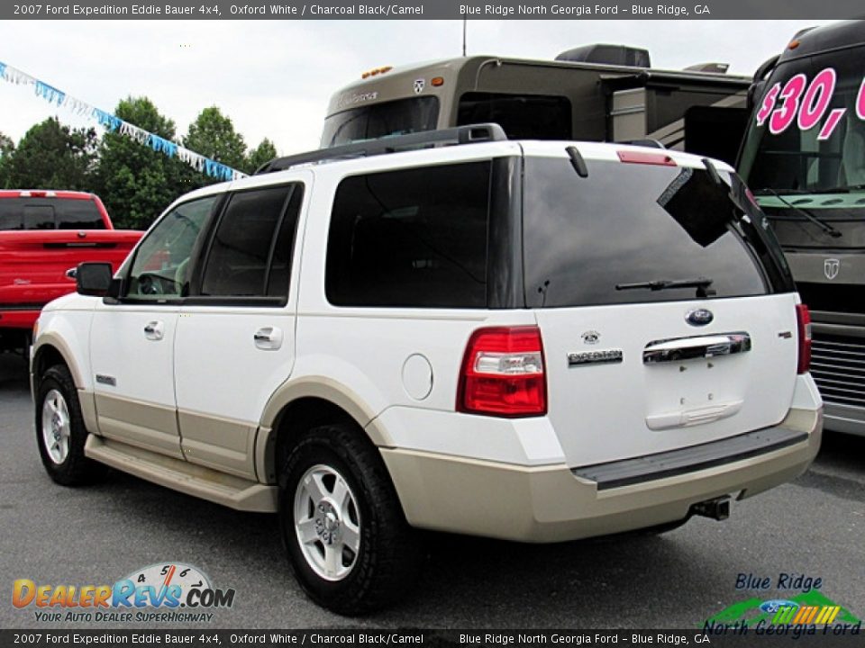 2007 Ford Expedition Eddie Bauer 4x4 Oxford White / Charcoal Black/Camel Photo #3