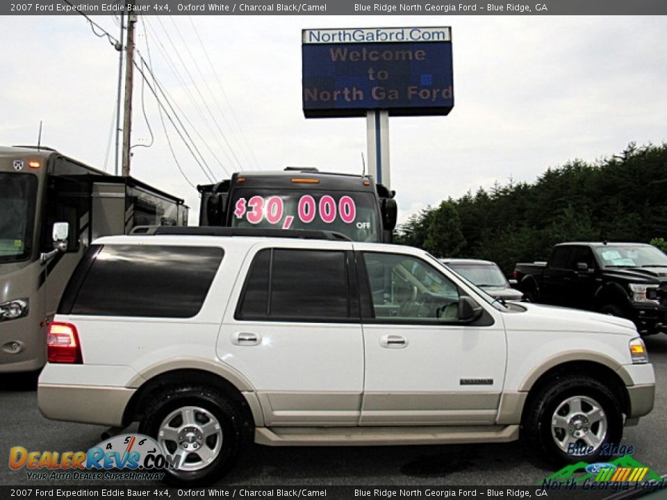 2007 Ford Expedition Eddie Bauer 4x4 Oxford White / Charcoal Black/Camel Photo #7