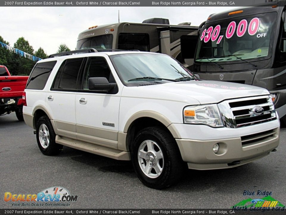 2007 Ford Expedition Eddie Bauer 4x4 Oxford White / Charcoal Black/Camel Photo #8