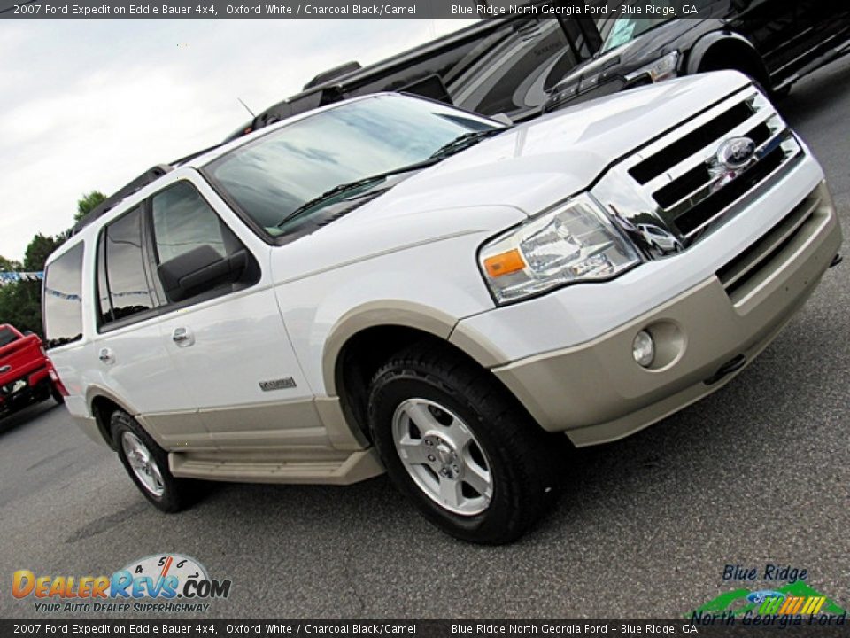 2007 Ford Expedition Eddie Bauer 4x4 Oxford White / Charcoal Black/Camel Photo #30