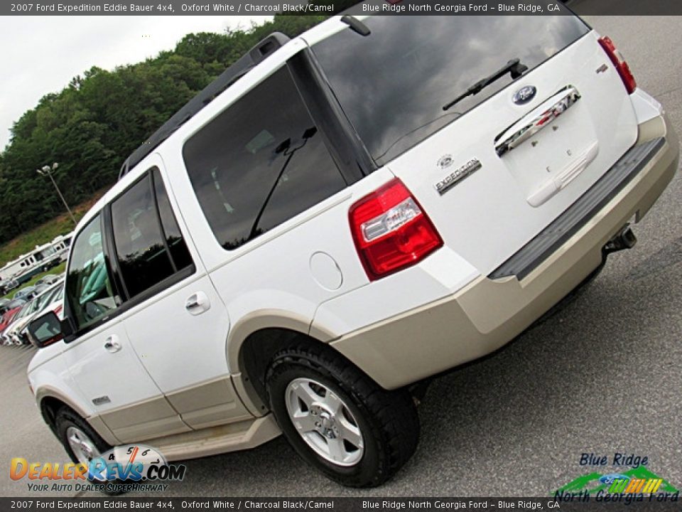 2007 Ford Expedition Eddie Bauer 4x4 Oxford White / Charcoal Black/Camel Photo #32