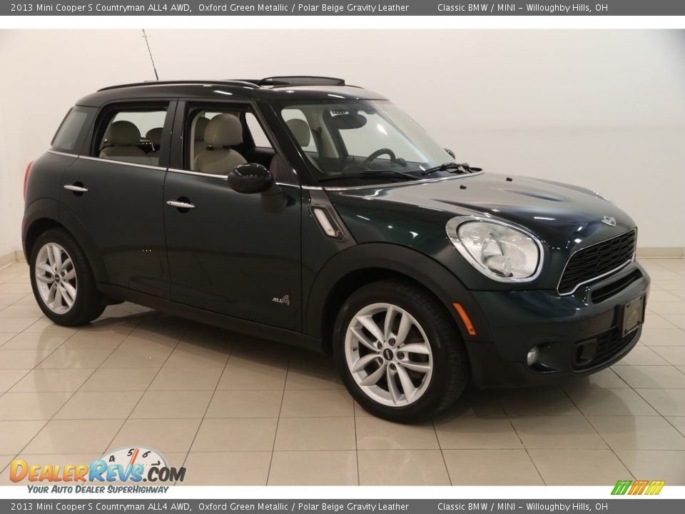 2013 Mini Cooper S Countryman ALL4 AWD Oxford Green Metallic / Polar Beige Gravity Leather Photo #1