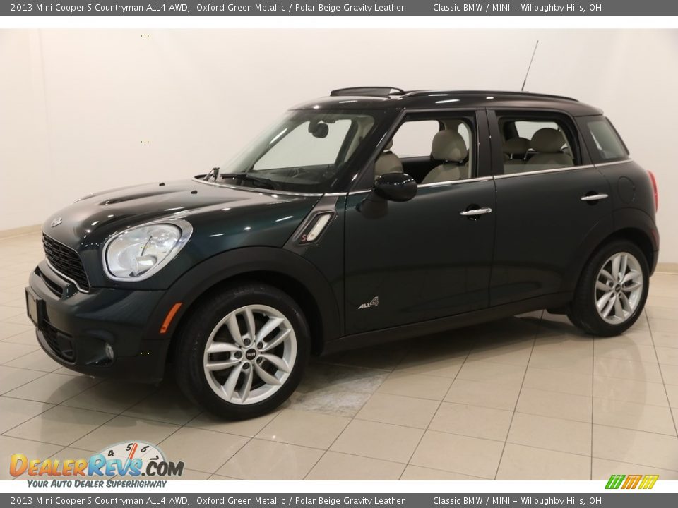 2013 Mini Cooper S Countryman ALL4 AWD Oxford Green Metallic / Polar Beige Gravity Leather Photo #3