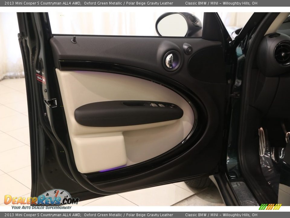 2013 Mini Cooper S Countryman ALL4 AWD Oxford Green Metallic / Polar Beige Gravity Leather Photo #4