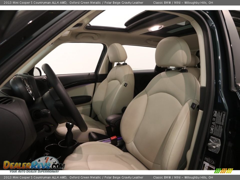 2013 Mini Cooper S Countryman ALL4 AWD Oxford Green Metallic / Polar Beige Gravity Leather Photo #5