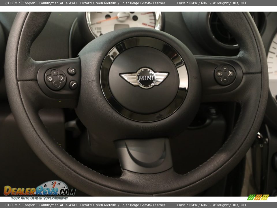 2013 Mini Cooper S Countryman ALL4 AWD Oxford Green Metallic / Polar Beige Gravity Leather Photo #7
