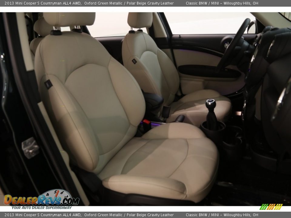 2013 Mini Cooper S Countryman ALL4 AWD Oxford Green Metallic / Polar Beige Gravity Leather Photo #13
