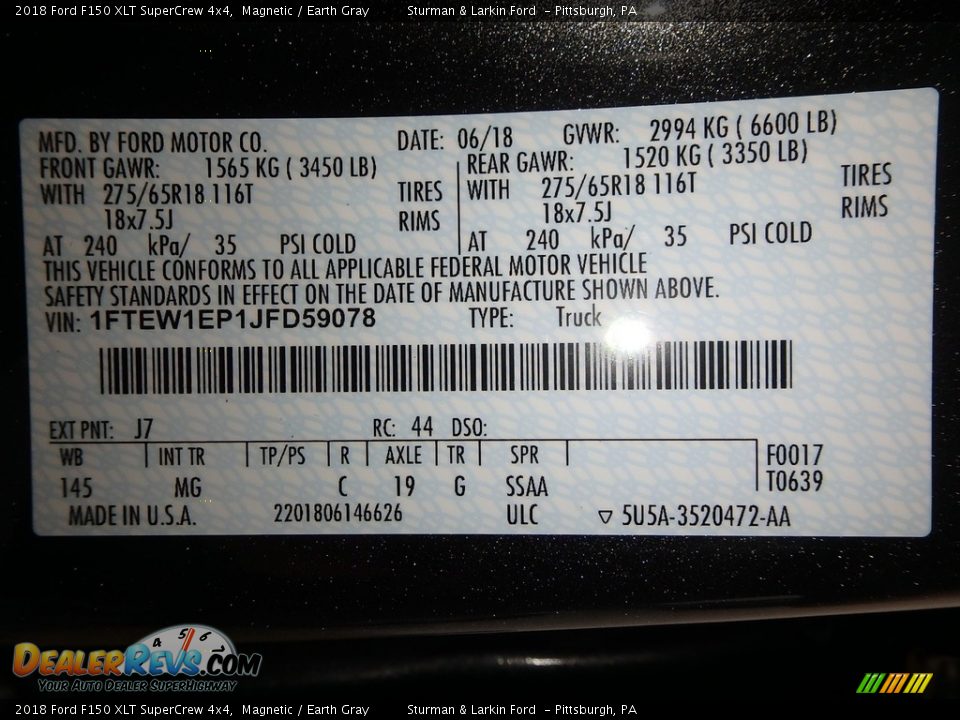 2018 Ford F150 XLT SuperCrew 4x4 Magnetic / Earth Gray Photo #10