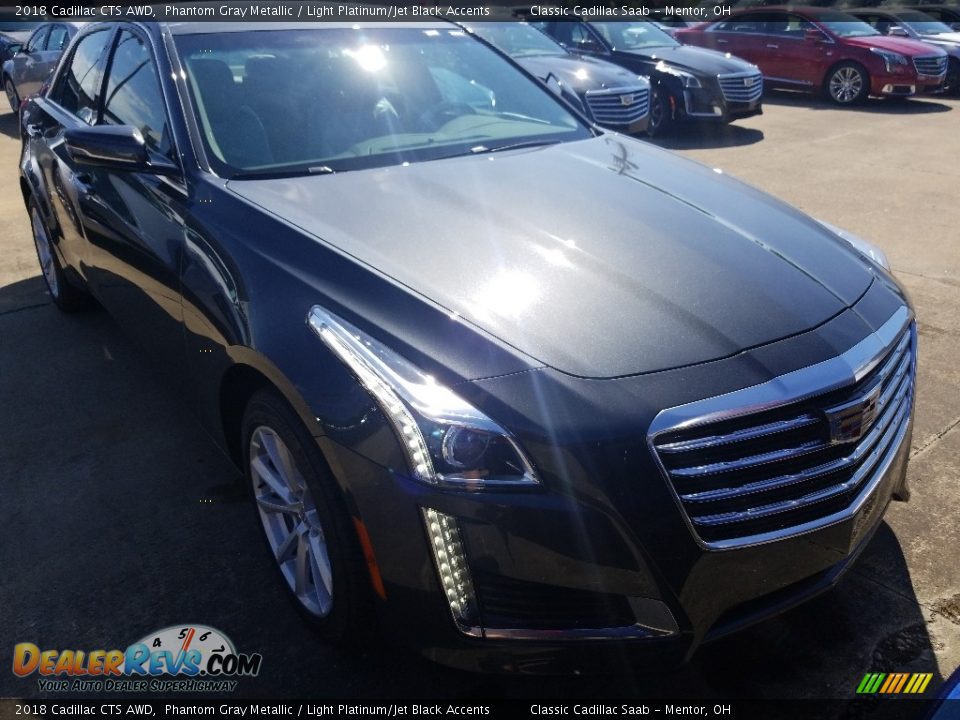 2018 Cadillac CTS AWD Phantom Gray Metallic / Light Platinum/Jet Black Accents Photo #1