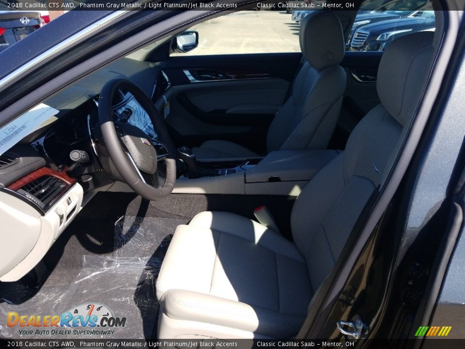 2018 Cadillac CTS AWD Phantom Gray Metallic / Light Platinum/Jet Black Accents Photo #3