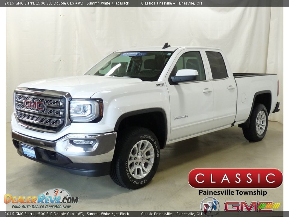 2016 GMC Sierra 1500 SLE Double Cab 4WD Summit White / Jet Black Photo #1