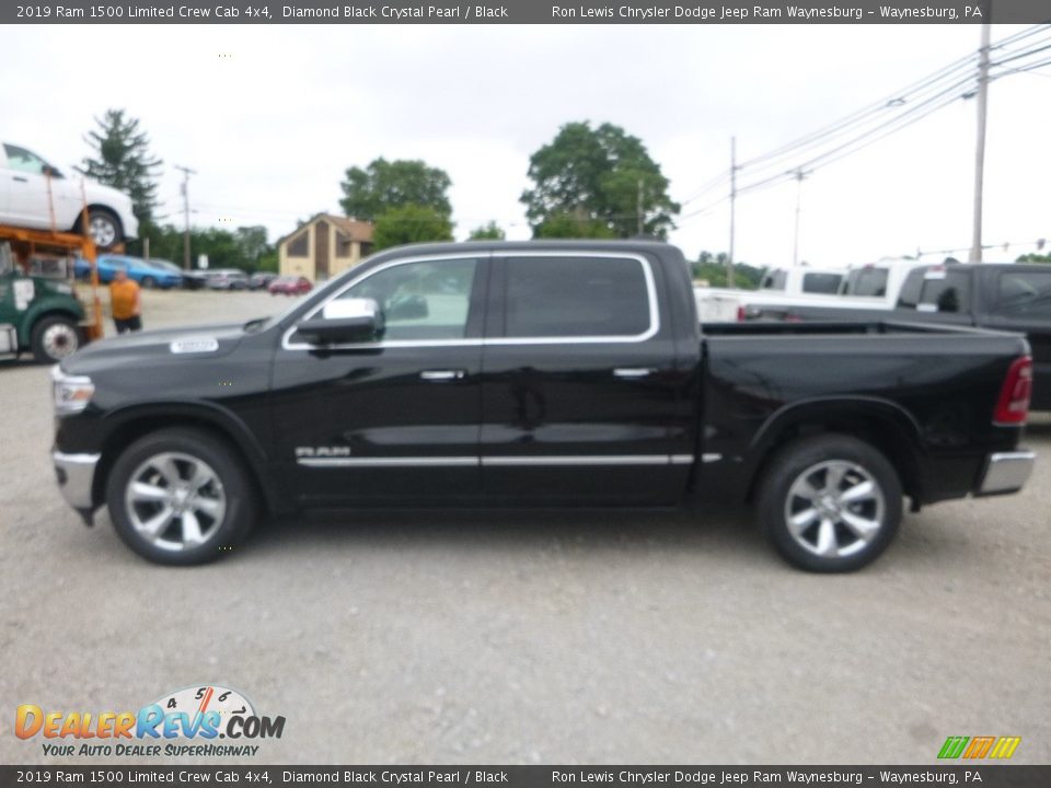 2019 Ram 1500 Limited Crew Cab 4x4 Diamond Black Crystal Pearl / Black Photo #2
