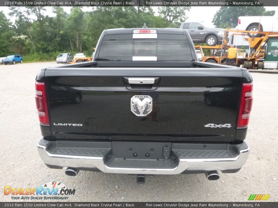 2019 Ram 1500 Limited Crew Cab 4x4 Diamond Black Crystal Pearl / Black Photo #4