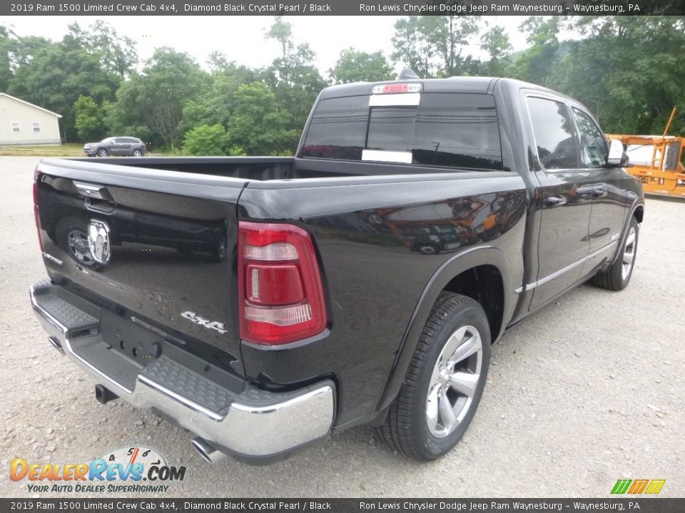 2019 Ram 1500 Limited Crew Cab 4x4 Diamond Black Crystal Pearl / Black Photo #5