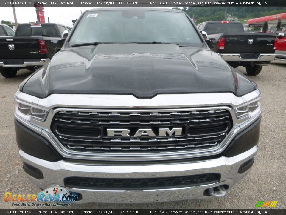 2019 Ram 1500 Limited Crew Cab 4x4 Diamond Black Crystal Pearl / Black Photo #8