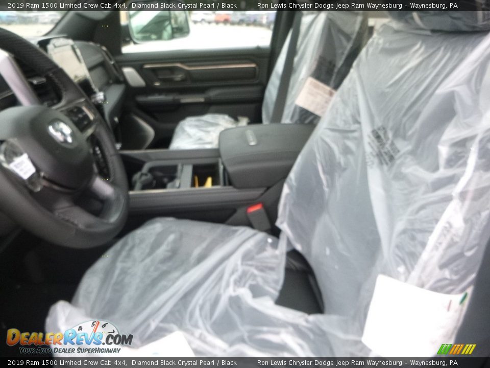 2019 Ram 1500 Limited Crew Cab 4x4 Diamond Black Crystal Pearl / Black Photo #15