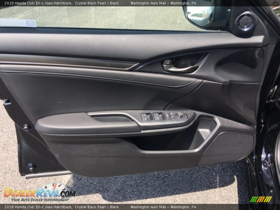 2018 Honda Civic EX-L Navi Hatchback Crystal Black Pearl / Black Photo #10