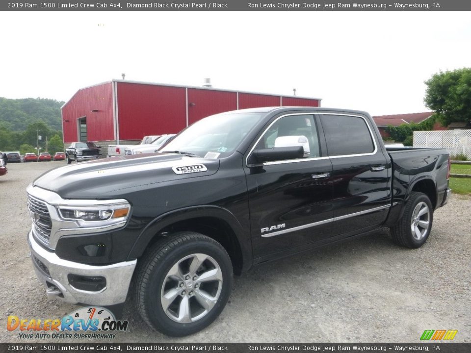 2019 Ram 1500 Limited Crew Cab 4x4 Diamond Black Crystal Pearl / Black Photo #1