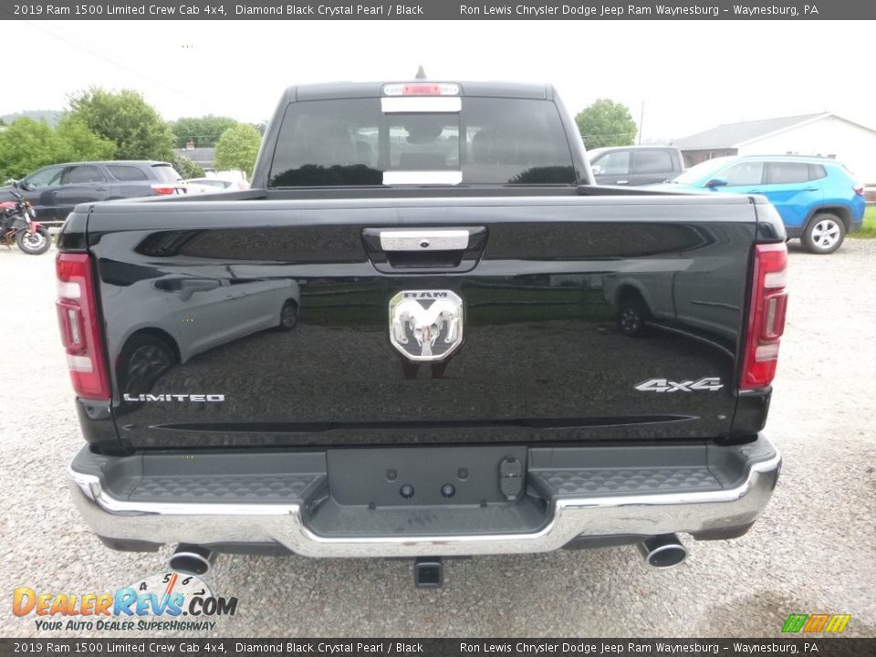 2019 Ram 1500 Limited Crew Cab 4x4 Diamond Black Crystal Pearl / Black Photo #4