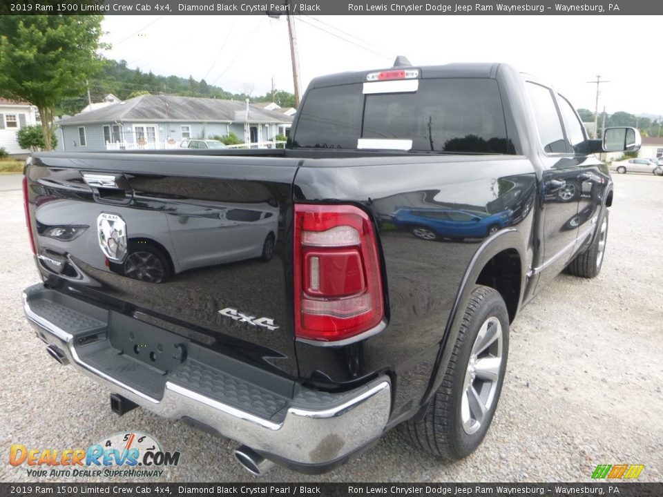 2019 Ram 1500 Limited Crew Cab 4x4 Diamond Black Crystal Pearl / Black Photo #5