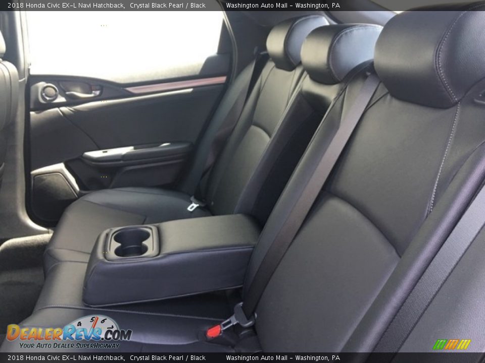 2018 Honda Civic EX-L Navi Hatchback Crystal Black Pearl / Black Photo #23
