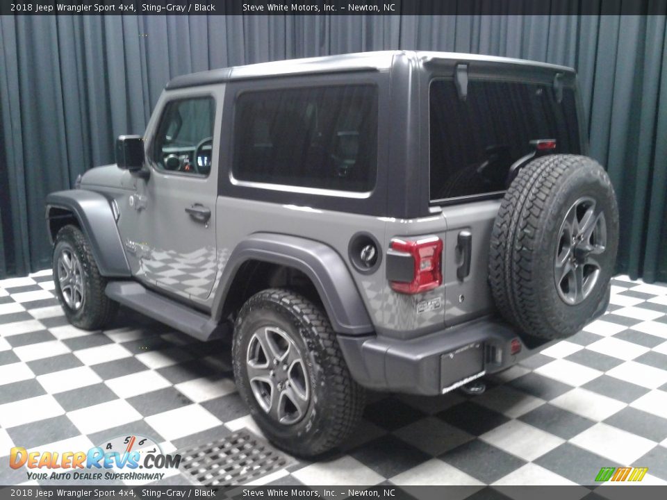 2018 Jeep Wrangler Sport 4x4 Sting-Gray / Black Photo #8