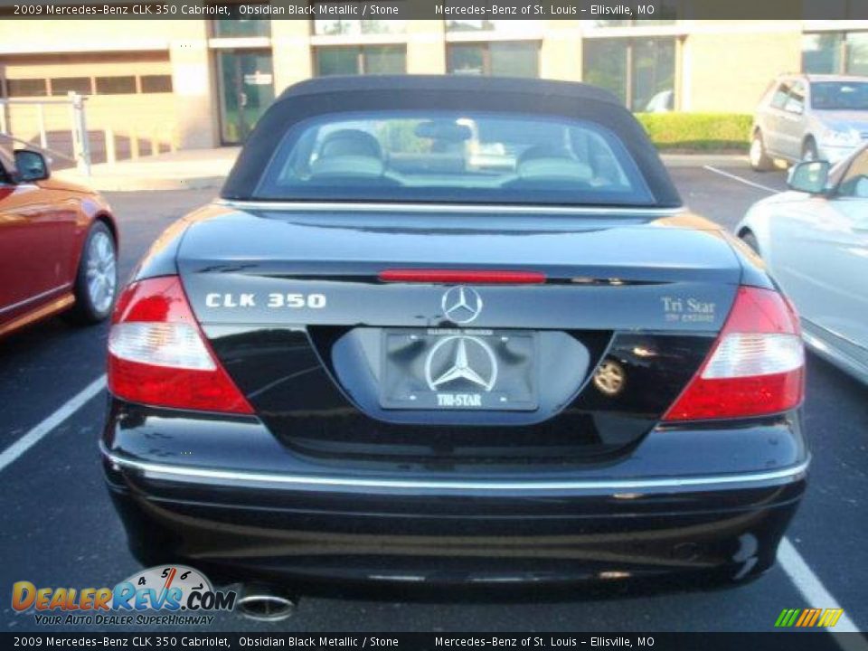 2009 Mercedes-Benz CLK 350 Cabriolet Obsidian Black Metallic / Stone Photo #5